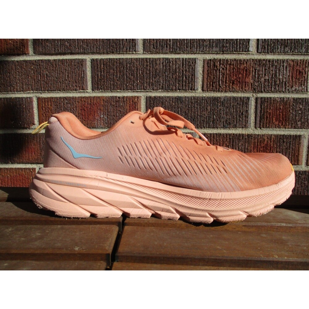 Hoka One One Rincon 3 Women 10.5 B Peach Orange Athletic Running Shoes 1119396 - Picture 10 of 14